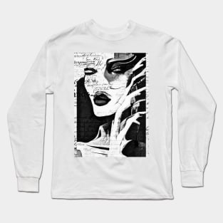 Lady in black and white Long Sleeve T-Shirt